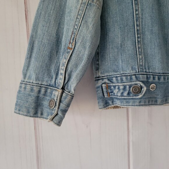 Gap Kids Denim Jean Jacket, Girl S 6-7, Snap Front Closure Button Detail, EUC - Picture 6 of 11